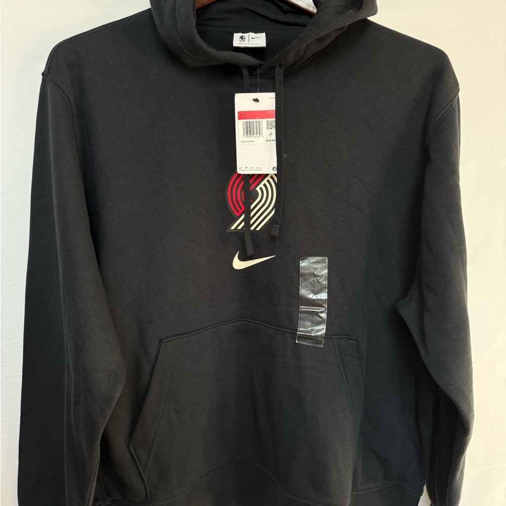 NBA Black Hoodie with Red and White Logo